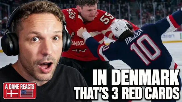 MOST BRUTAL Hockey Game Ever! 3 Fights in 9 Seconds | Canada vs USA | A Dane Reacts