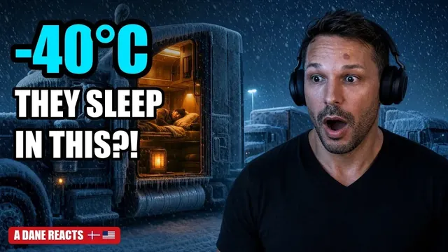 A Dane Reacts to How US Truckers SLEEP at ‑40°C (Why NOT a Hotel?!)