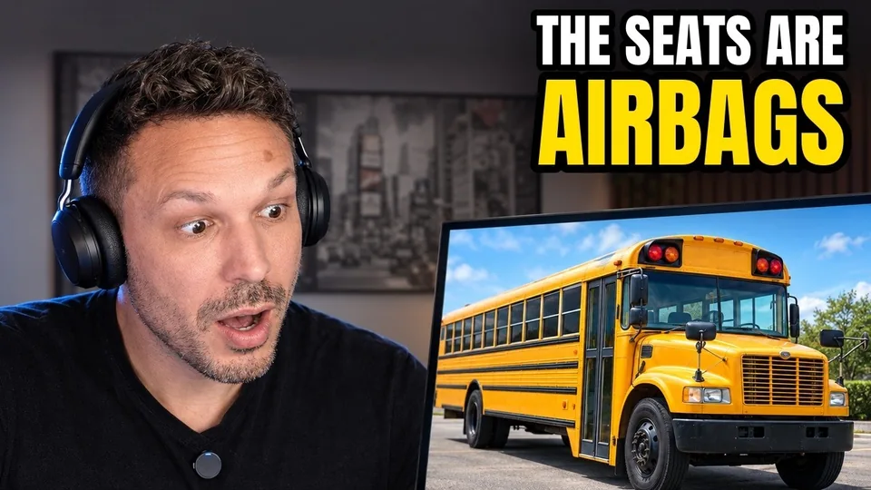 No Seatbelts on a School Bus?! The MOST Protected Kids - A Dane Reacts